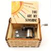 You Are My Sunshine Music Box, Hand Cracked Wooden Retro Laser Engraved Small Music Box Gift, for Birthday/Christmas/Anniversary/W/Valentine's Day