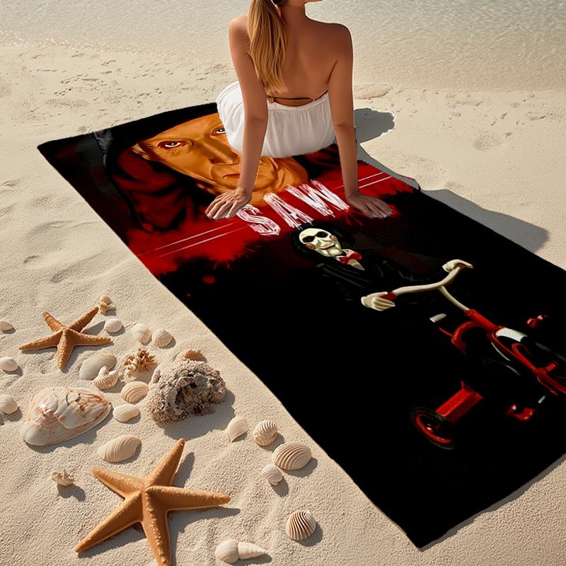 Saw Movie Fashion Beach Towel: Ideal for Summer Adventures Soft, absorbent and quick drying suitable for swimming and bathing