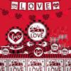 День Святого Валентина Любовь Клетка L0Ve Набор для вечеринки Одноразовая бумажная тарелка Бумажный стаканчик Свадьба Фестиваль Циси Свадебное оформление