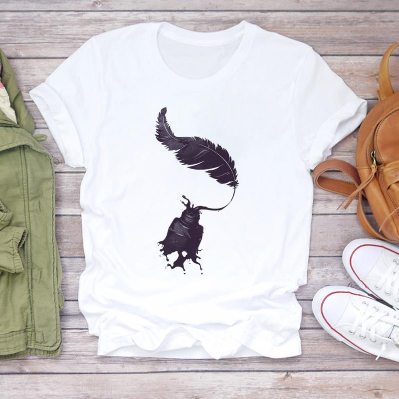 (Азиатский размер) Футболка Верхняя одежда Love Heart Valentine Trend Повседневная модная футболка с коротким рукавом Женская женская футболка с принтом и графическим рисунком