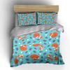 Fox and Leaf Forest Pattern Bedding Duvet Cover Set Duvet Cover Pillowcases  (1*Duvet Cover 2*Pillowcases, without duvet insert)