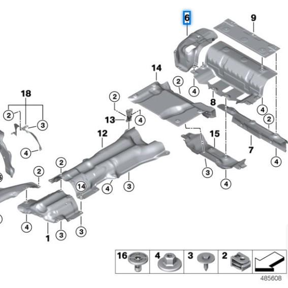 BMW 5 серии G30 Теплозащита 51487340823/40824