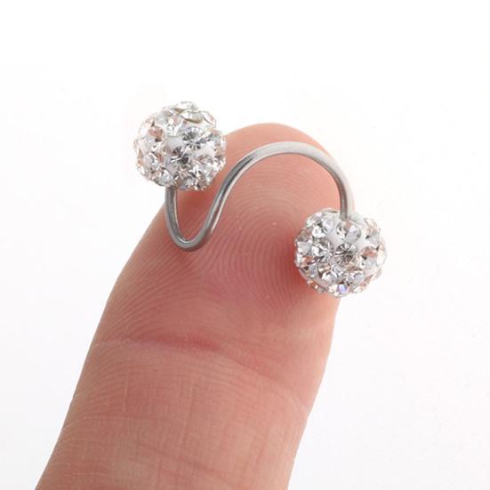 1 шт. серьги для пирсинга, искусственные кристаллы, серьги-гвоздики для козелка, легко чистящиеся серьги-гвоздики для хряща ушной раковины, губы