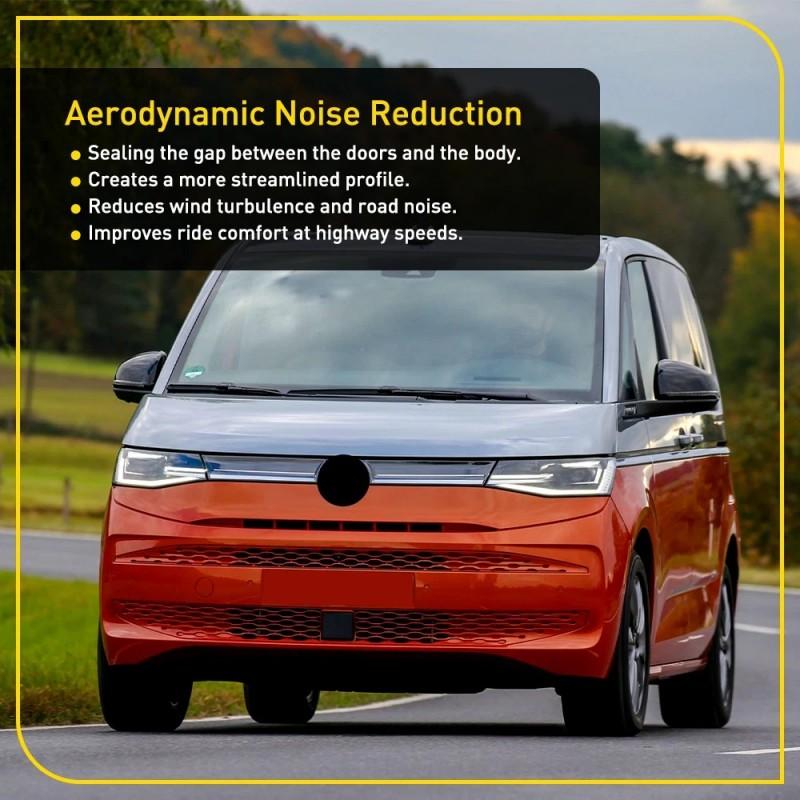 1pair Car Front Wheel Arch Weatherstrip Seal Arch Sealing Strip For VW Transporter T5 T6 2003+ OEM7H0837565A Car Accessories