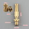 Spray Nozzle Water Gun Brass High Pressure Direct Spray Quick Connector Home Hose Adjustable Pressure Garden Sprinkler