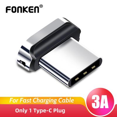 FONKEN Вилка типа C Магнитный кабельный разъем Головка адаптера для зарядного устройства Советы по адаптеру для пылезащитной заглушки типа C