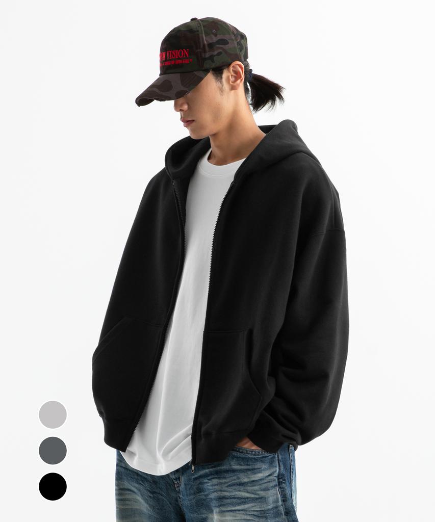 Худи на молнии Unionstudio Oversized с двусторонней разрезанной линией ( 3 цвета )