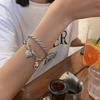 Винтажный плетеный браслет с клубничным мишкой S925 для женщин - Стильный и универсальный дизайн.