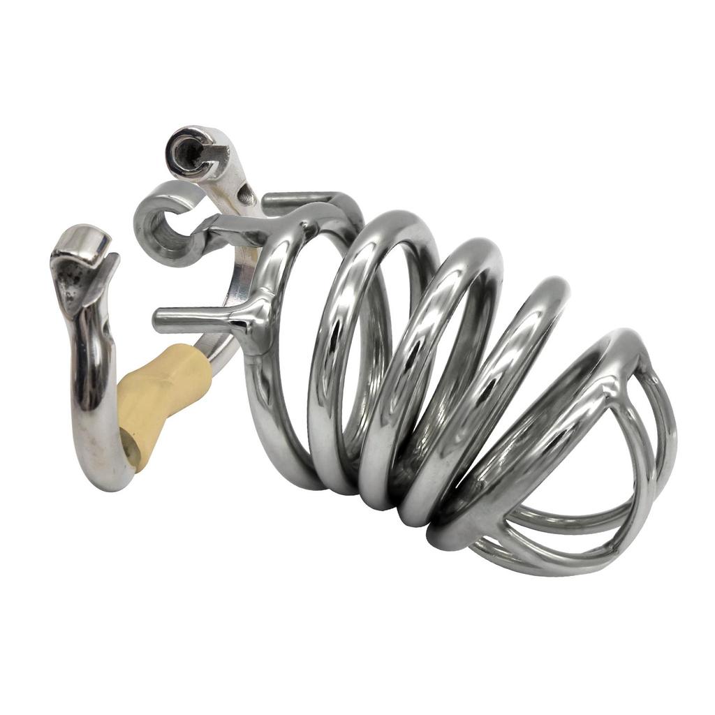 Эргономичное устройство верности для мужчин из нержавеющей стали, клетка для члена, замок для пениса, кольцо для члена, пояс верности, S050