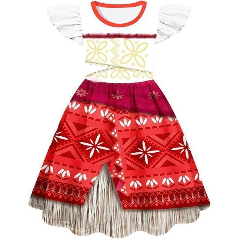 Halloween Vampire Descendants 4 Children'S Flying Sleeve Dress 2D Printed Children'S Suit Skirt
