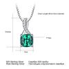 Umcho Created Emerald Gemstone Pendants For Women Genuine Solitaire Pendant Necklace Brand Jewelry New