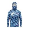 Mens UPF 50 Quick Dry Fishing Shirt With Hood Face Cover Long Sleeve Camo Performance Apparel Saltwater Bass Kayak