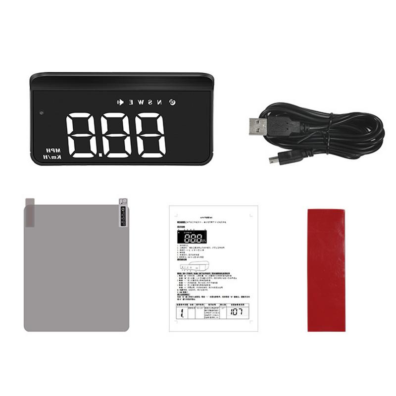 Автоматический прозрачный проектор скорости на лобовое стекло HUD Автомобильный голографический спидометр GPS Holometer Head Up Display Аксессуары для автомобиля