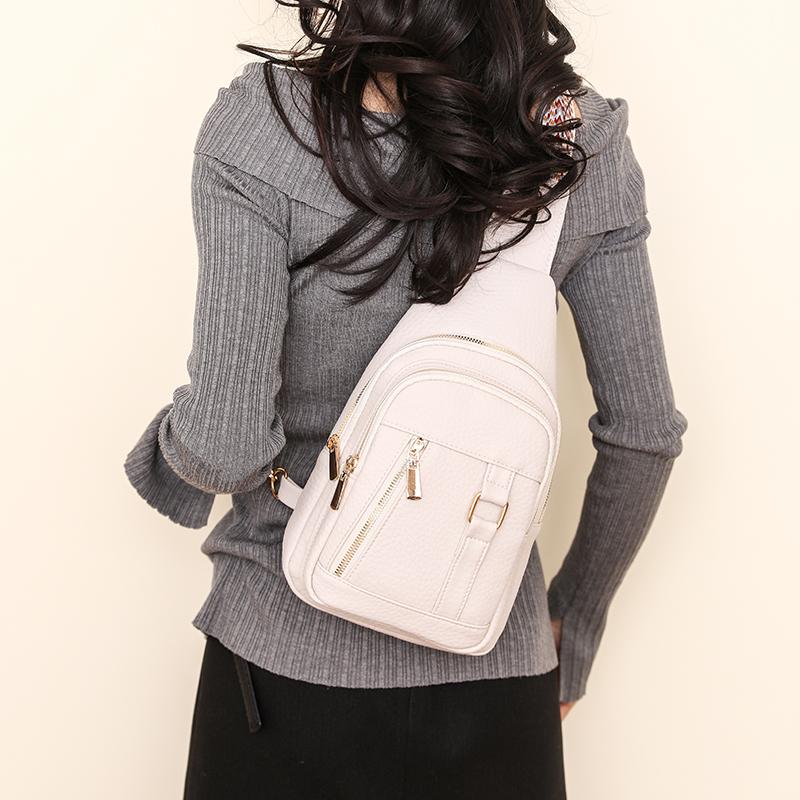 Женская нагрудная сумка Кожаная сумка через плечо Красочные лямки Женская сумка на плечо