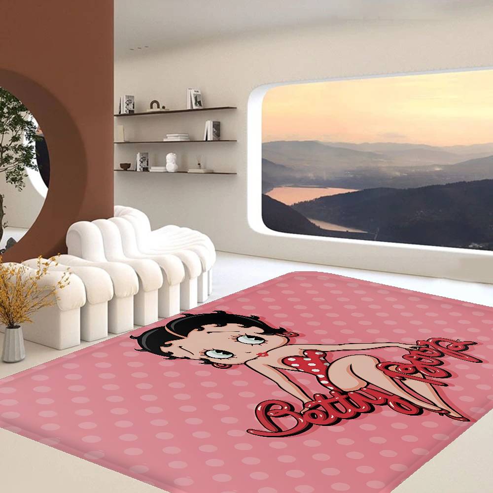 Cute B-Betty Boop Door Mat Nordic Style Bedroom Living Room Doormat Home Balcony Anti-Slip Alfombra