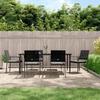 VidaXL Garden Dining Set 7 Pcs Cushions Wicker Steel 3187013