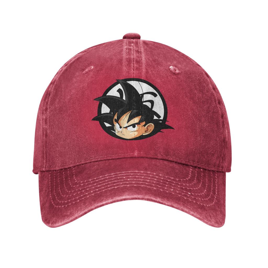 Dragon Ball Kanji Kid Goku Men Women Baseball Cap Distressed Cotton Caps Hat Outdoor Workouts Unstructured Soft Snapback Hat