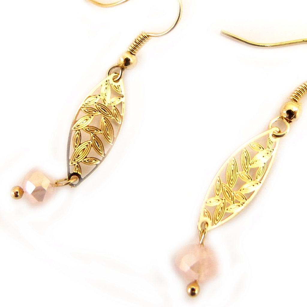 Les Trésors De Lily [L5247] - Дизайнерские серьги «Кармен» золотисто-белого цвета