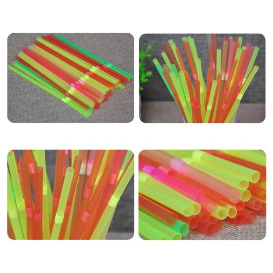 100 шт. гибкие пластиковые трубочки одноразовые питьевые трубочки разных цветов 21 см гибкие полосатые трубочки для сока для вечеринок и мероприятий