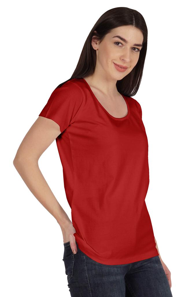Inkmeso Scoop Neck Basic Tee Casual Short Sleeve Cotton Plain Tshirt Top