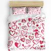 Heart Love Bedding Set 3pcs Boys Girls Duvet Cover Pillowcase Kids Adult Quilt Cover Double Bed Set Home Textile