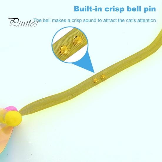 Игрушка-палочка для кошек, интерактивный маленький плюшевый шарик, тизер для котят, палочка-игрушка с колокольчиком, устойчивый к царапинам, мягкий шланг, палочка-дразнилка для кошек для игр