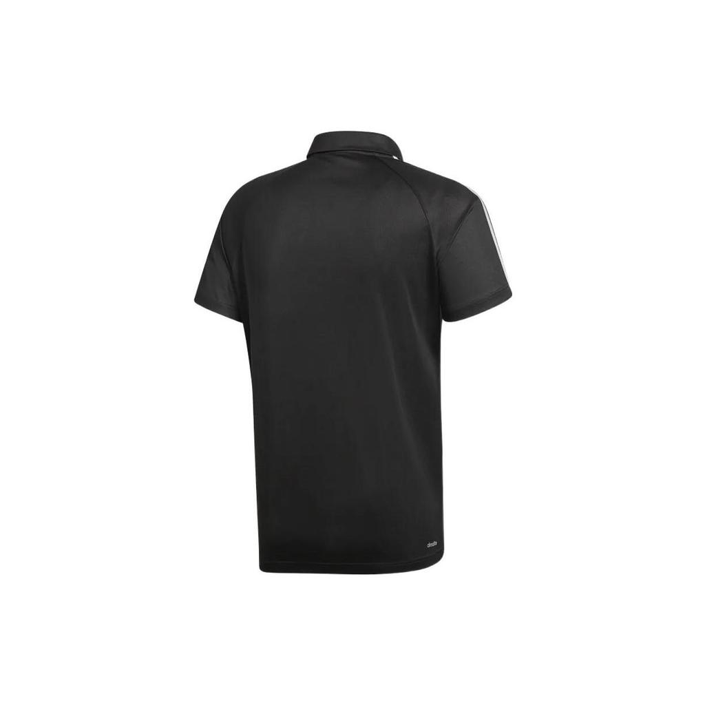 adidas Двусторонняя трикотажная рубашка-поло с короткими рукавами, мужские топы, черные BK2601