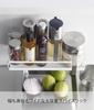 Yamazaki Tower Spice Rack with Film W28 x x H7cm film Floating Kitchen Model 2185 Hooks, White, Approx. D12.5 (excluding hooks), Storage,