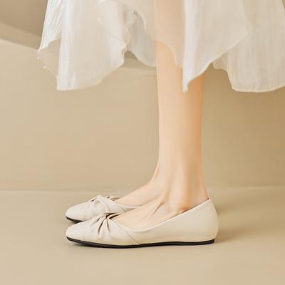 Weiwei girl 88-11 туфли-лодочки на плоской подошве женские летние с мелким вырезом туфли Doudou на одной педали с мягкой подошвой для работы женские туфли большого размера