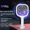 USB Rechargeable Electric Bug Zapper UV Light Mosquito Killer Lamp Mini Insect Racket  Summer