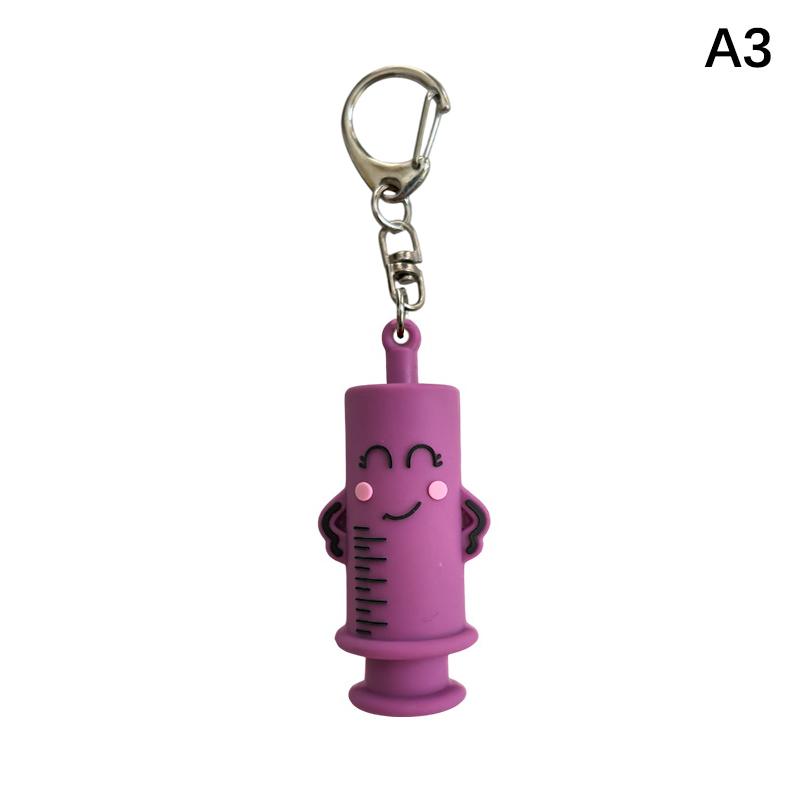 Syringe-Shaped Ampoule Bottle Opener Keychain Rubber Cutter Aid Medication Vial Breaker Tool For Home Nurses And Doctors