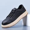 Fashion Spring Autumn Retro Leather Casual Sneakers for Men Designer Soft Sole Outdoor Platform Shoes Men Fashion Designer Board Shoes