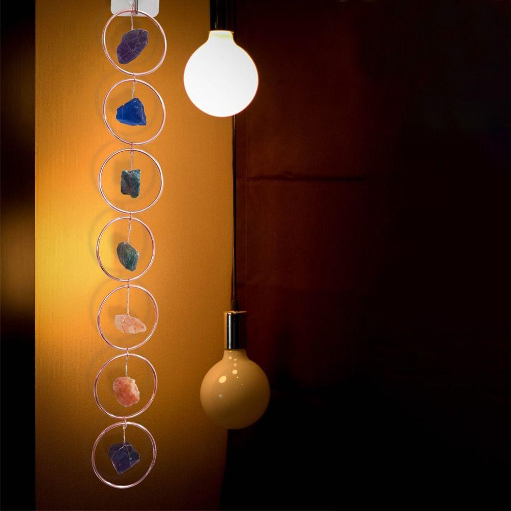 Quality Home Decorations Crystal Hanging Ornament Gem Wind Chime Chakra Gemstones Gem Pendant