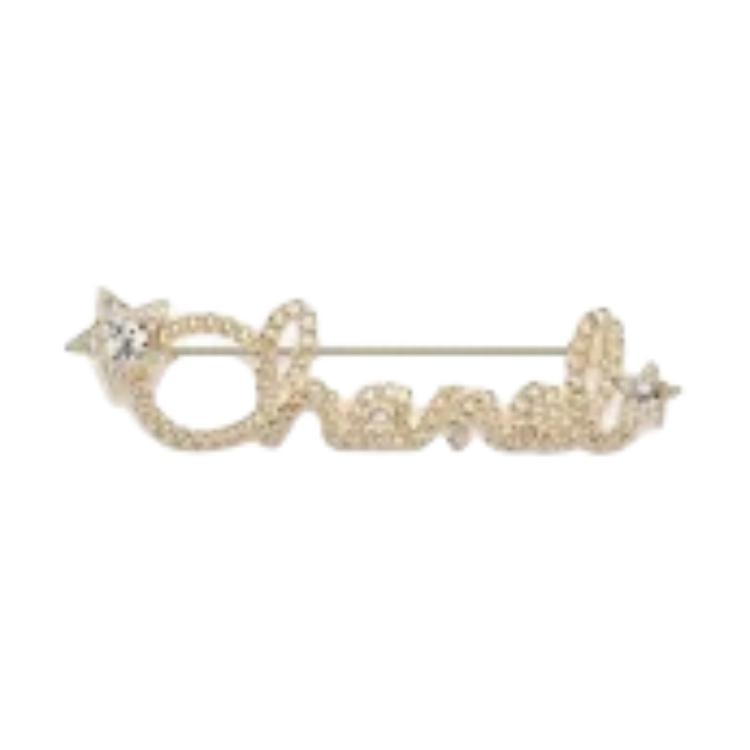 Chanel 25B Autumn Winter Inlaid Design Brooch Unisex Accessories Gold AB-25B-018