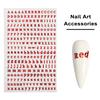 1 лист наклейки для дизайна ногтей 3D 26 английский алфавит ногти DIY маникюр клей буквы наклейки отличная липкость противоскользящие аксессуары для дизайна ногтей