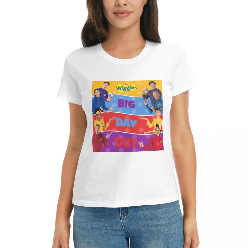 Women TShirt The Wiggles Tv Show Music Band Summer Short Sleeve Tees Crew Neck Cotton T Shirts Clothes Tops Streetwear