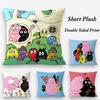 Мультяшный Милый Наволочка B-Barbapapas Плюшевая Ткань Мягкий Двусторонняя Печать Чехол для Подушки Дивана Наволочки Декоративные