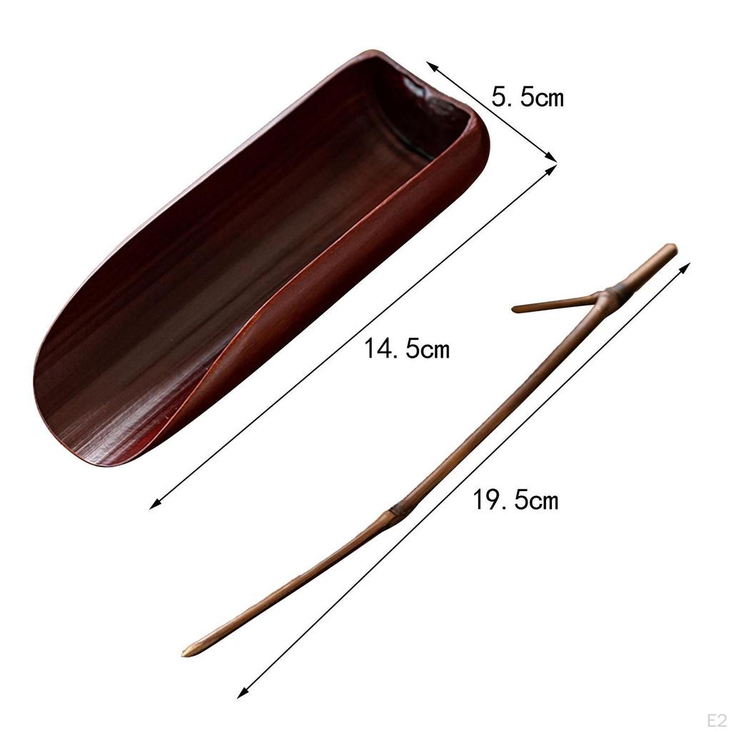 2 Pieces Bamboo Tea Set Handmade Practical Reusable Tray Beginner Professional Chinese Style for