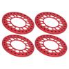 4pcs RC Wheel Rim Ring Beadlock Wheel Rim Replacement Ring for Axial SCX10 90046 for Traxxas TRX4 1/10 RC Car Red