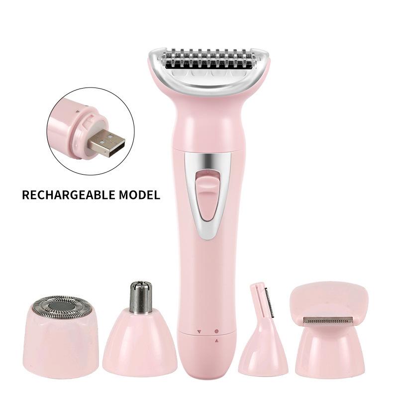 Многофункциональная электробритва 4-в-1 с зарядкой от USB для безболезненного удаления волос по всему телу