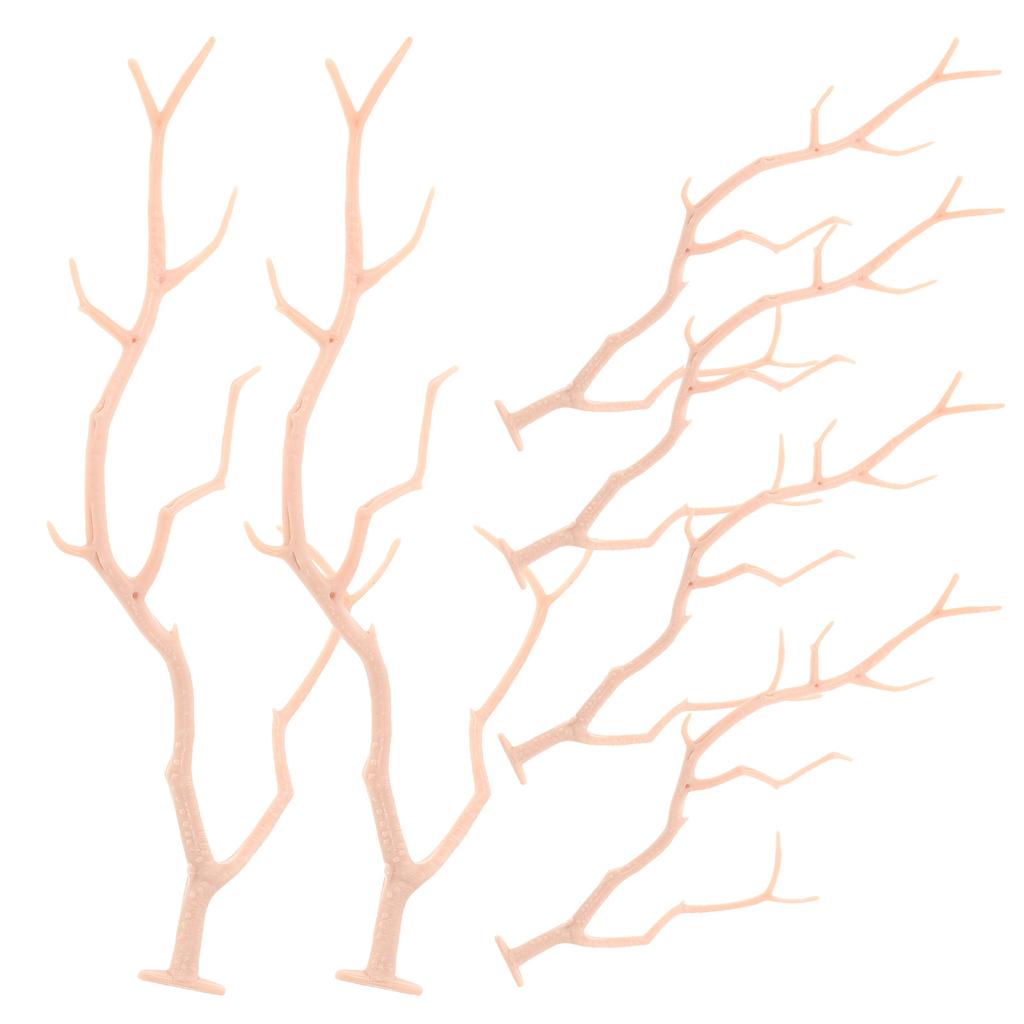 6Pcs Artificial Coral Branches Decorative Tree Twigs Halloween Decor DIY Craft Stems Home Table Decorations DIY Tree Twigs