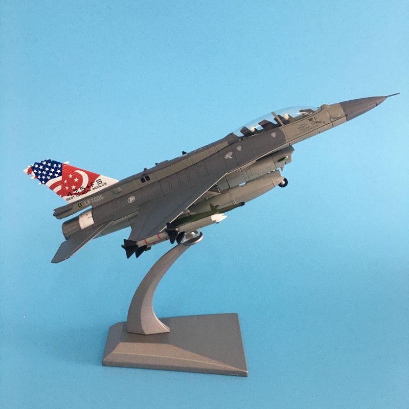 Масштаб 1/72 Сплавная модель Литой Сингапурский истребитель F16D Коллекция Подарки