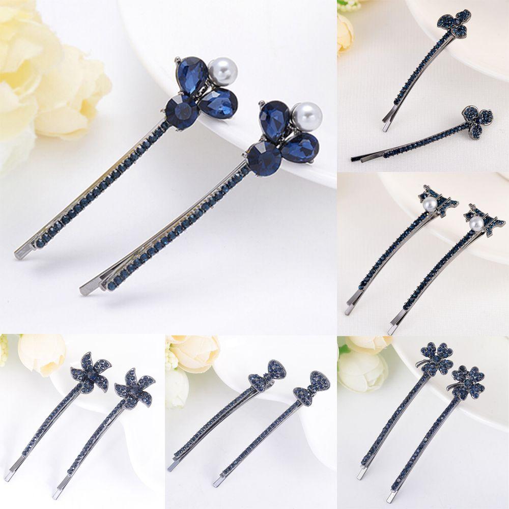 Accessories Women Girls Barrette Hairpin Bling Headwear Edge Clamp Crystal Rhinestone Hair Clip