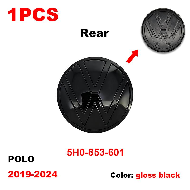 rsq1 VW Car Styling Front Logo Grille Badge Trunk Badge Car Replacement Accessories For Volkswagen Polo 2019 2020 2021 2022 2023 2024