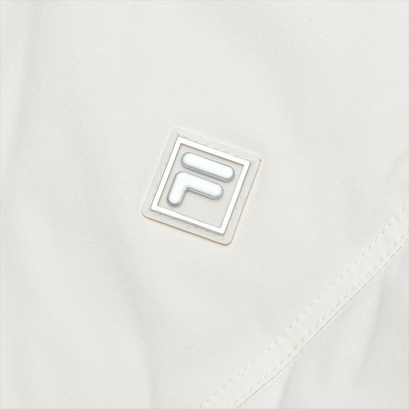 Fila Down Jacket Solid Color Fashion Windproof Warm Hooded Down Coat Women Jackets Fog-Lotus-White F11W443911FIV