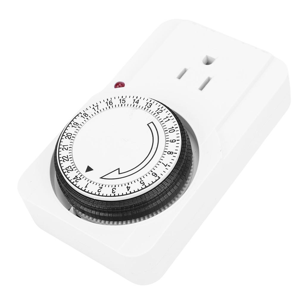 24 Hour Mechanical Timer 15 Minute Intervals Programmable Mechanical Outlet Timer for Water Dispenser Water Heater Conditioner Rice Cooker Light