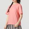 Puma Футболка с логотипом, ребристая, с круглым вырезом, удобная, спортивная, с коротким рукавом, с заниженной линией плеч, женская, персикового цвета 682345-26