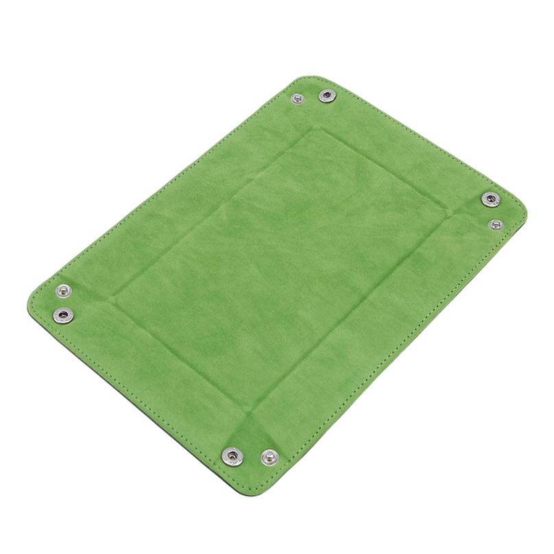 Dice Rolling Tray Pu Leather Collapsible Dice Tray Change Key Wallet Coin Box Tray