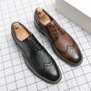 Мужские туфли-оксфорды ручной работы из кожи Wingtip, мужские туфли-броги, классические деловые туфли, мужские туфли из телячьей кожи
