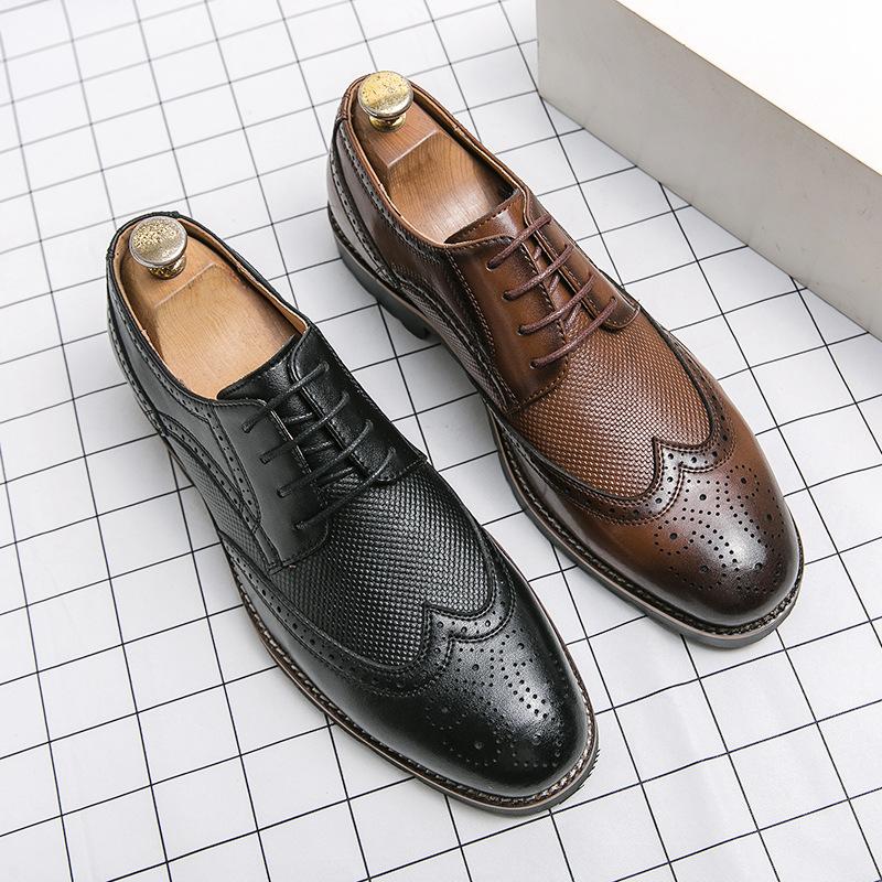 Мужские туфли-оксфорды ручной работы из кожи Wingtip, мужские туфли-броги, классические деловые туфли, мужские туфли из телячьей кожи
